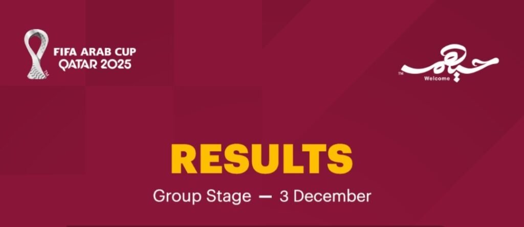 FIFA Arab Cup Qatar 2025™: நேற்று நடந்த குழுநிலை ஆட்டங்களின் முடிவுகள்!